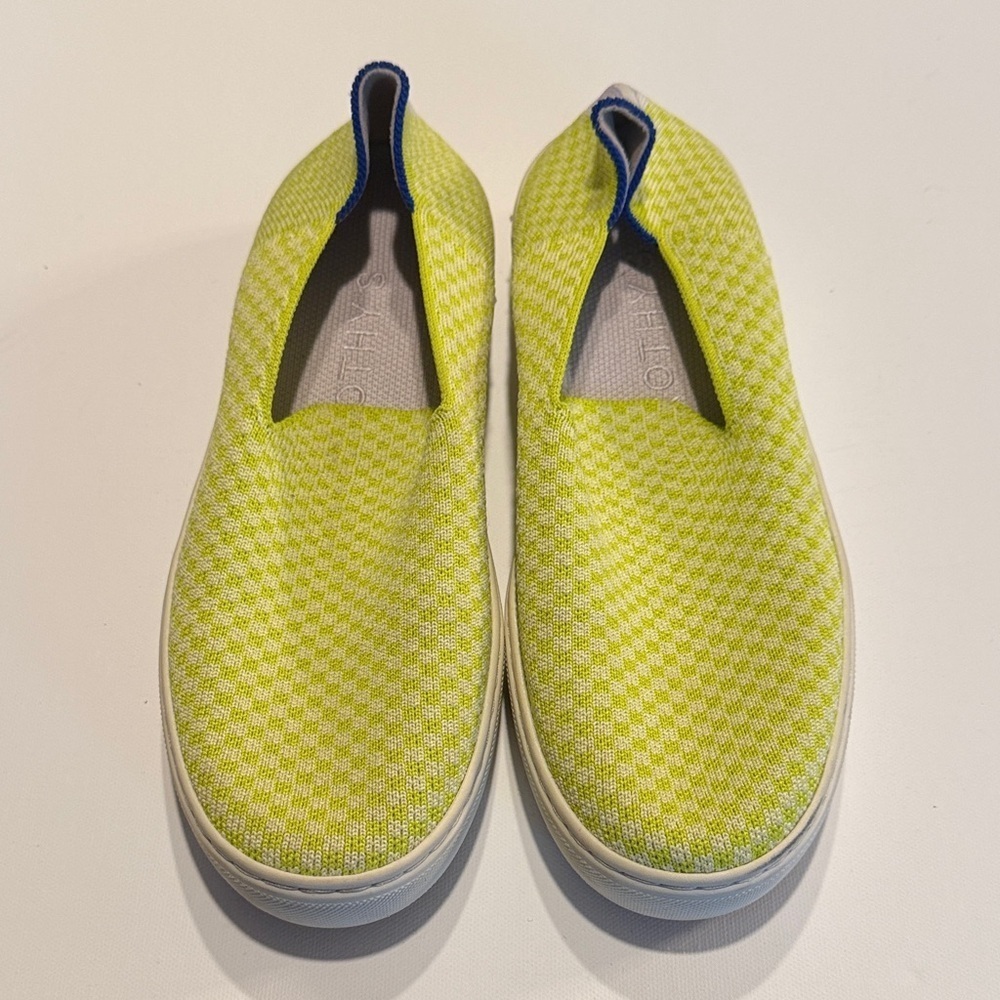 Rothy's Yellow and Blue Slip-On Loafers